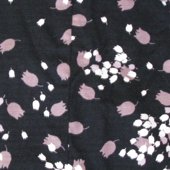 LOFT Black/Tan Floral Skirt Size 6 - Picture 3 of 4